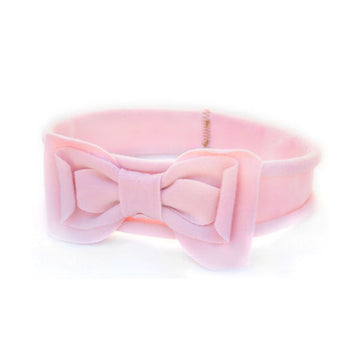 Girls Stretch Hairband with Bow Pink
